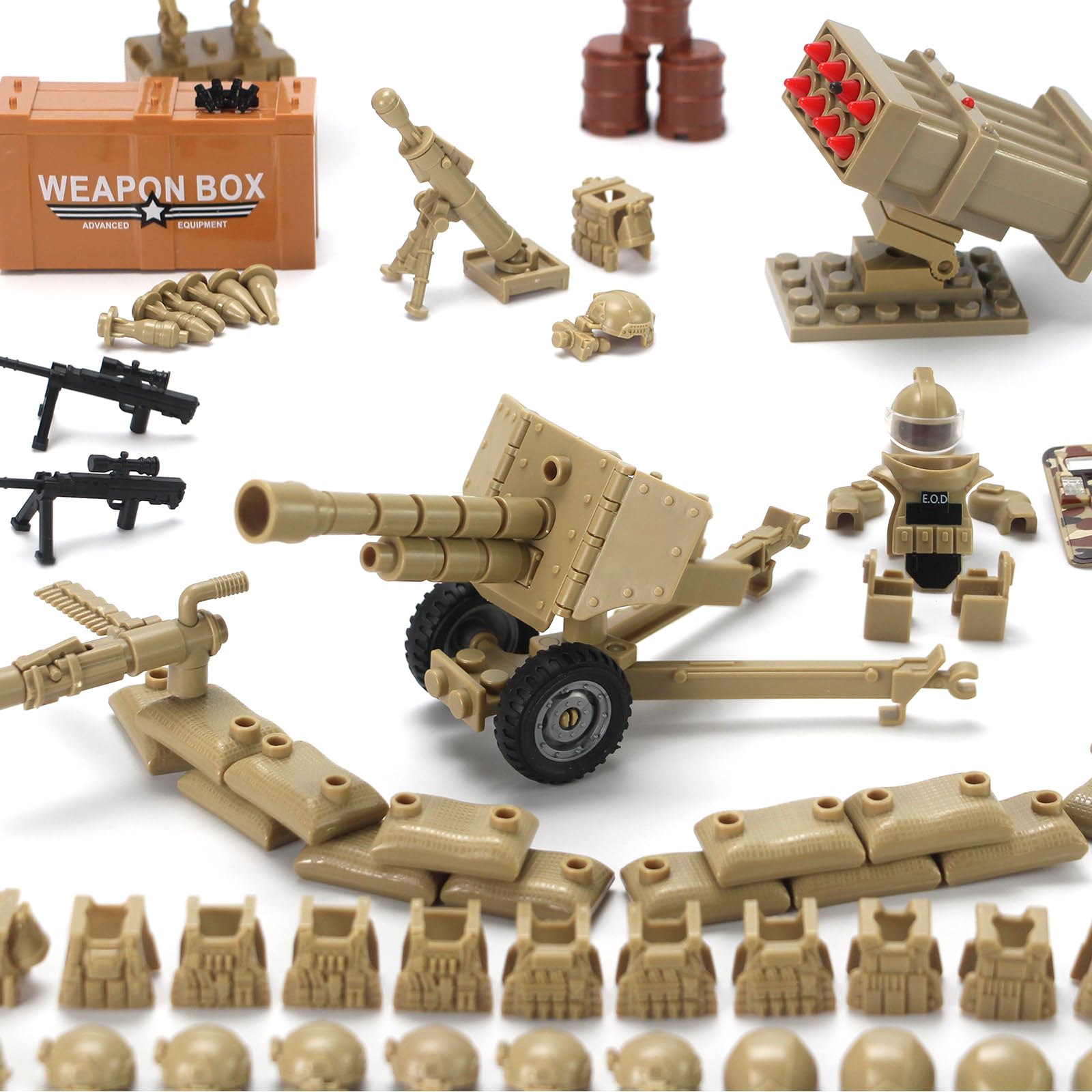 Amazon.com: Feleph Military Weapon Pack 325 PCS Army Brick